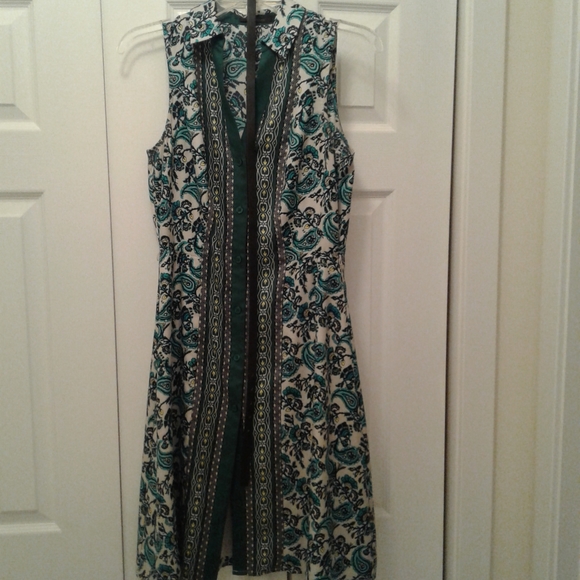 The Limited Scarf Print Button Down Shirt Dress - Picture 2 of 5